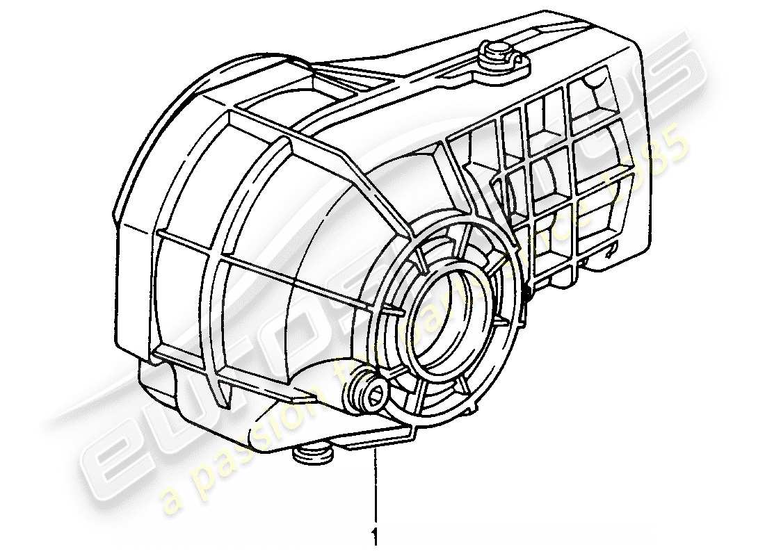 un diagramma delle parti dal catalogo delle parti porsche 1967 (refurbished and exchange catalogue)