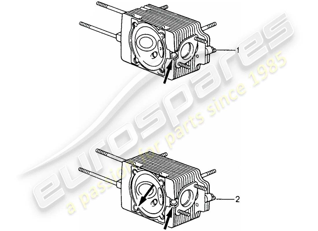 un diagramma delle parti dal catalogo delle parti porsche 2003 (refurbished and exchange catalogue)