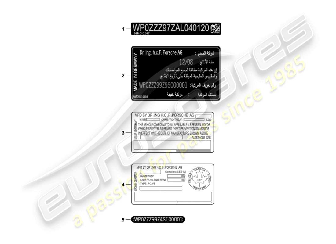 diagramma della parte contenente il codice parte 958010307