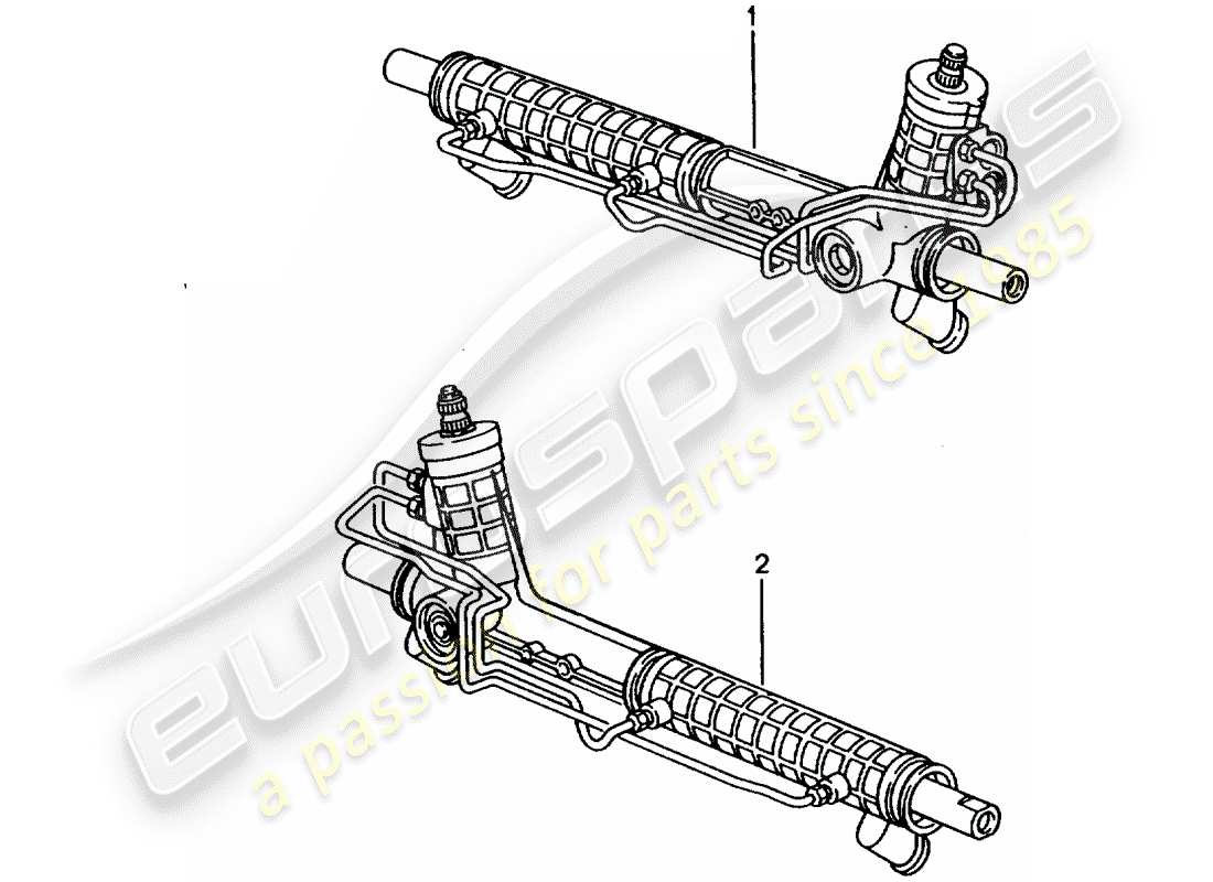 un diagramma delle parti dal catalogo delle parti porsche 1983 (refurbished and exchange catalogue)