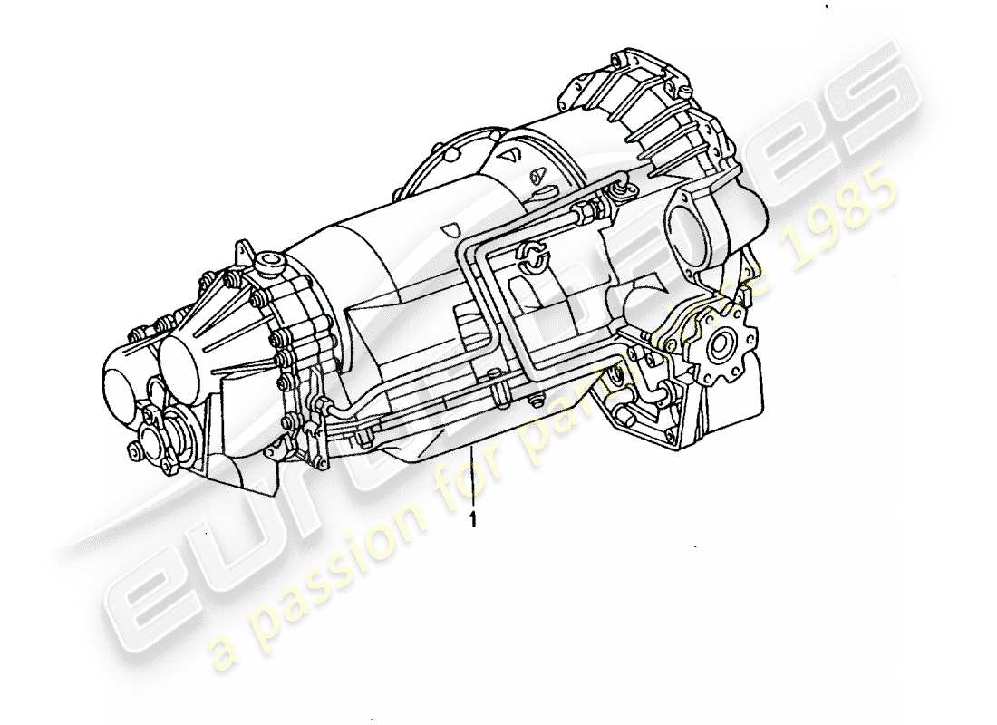 un diagramma delle parti dal catalogo delle parti porsche 1974 (refurbished and exchange catalogue)