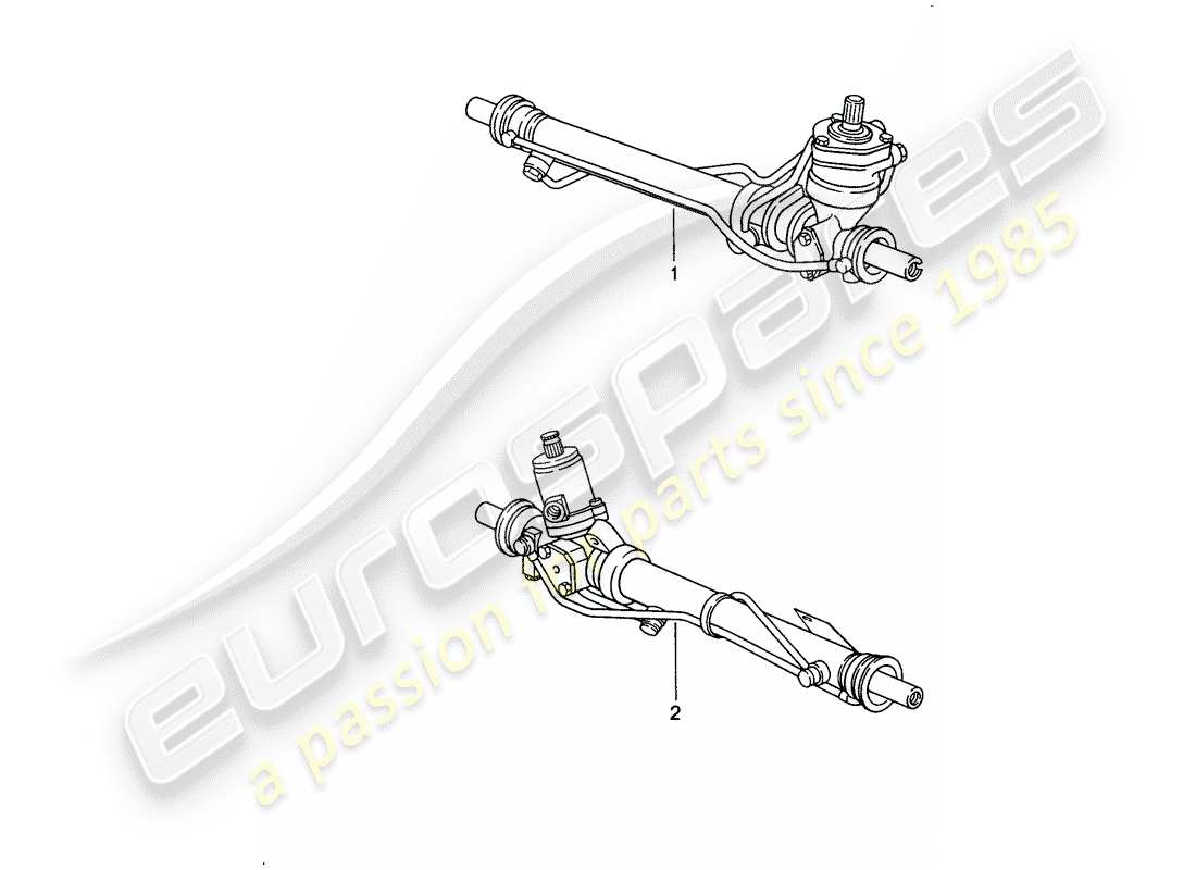 un diagramma delle parti dal catalogo delle parti porsche 1976 (refurbished and exchange catalogue)