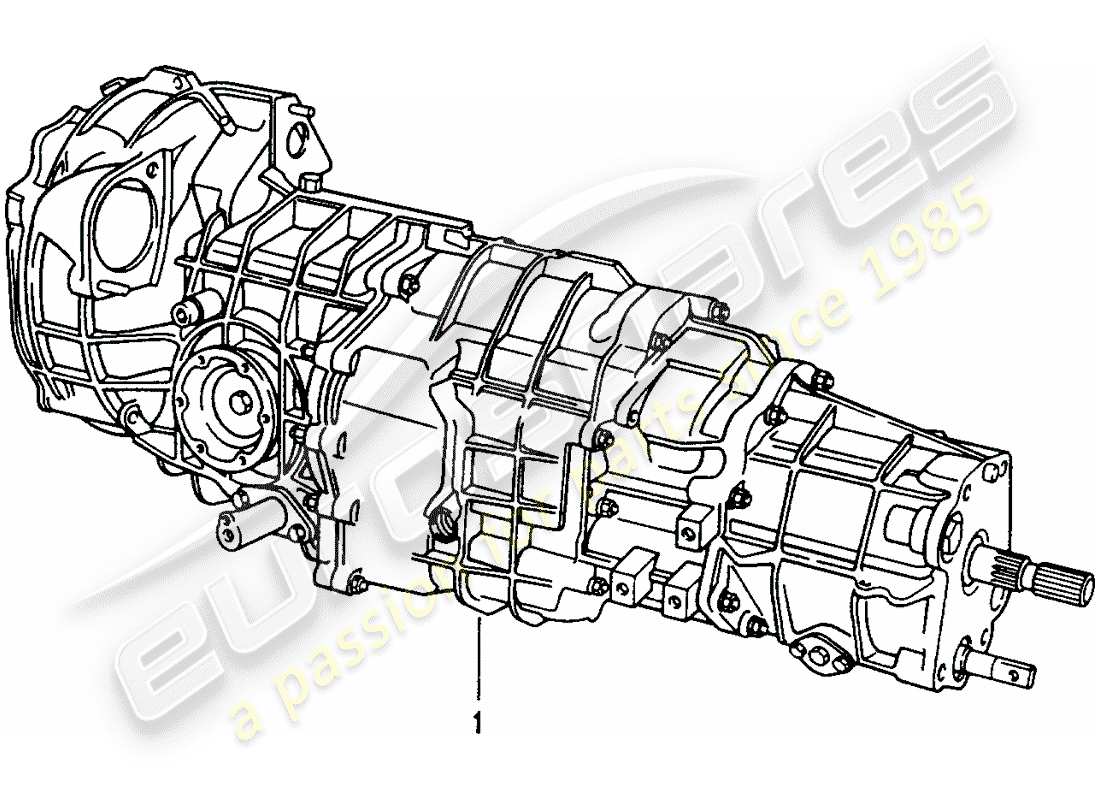 un diagramma delle parti dal catalogo delle parti porsche 1998 (refurbished and exchange catalogue)