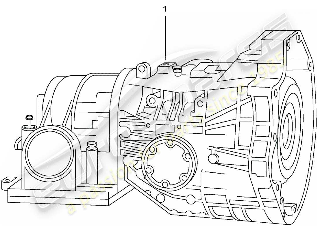 un diagramma delle parti dal catalogo delle parti porsche 1985 (refurbished and exchange catalogue)
