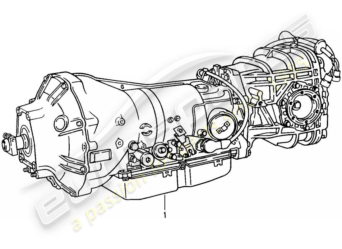 un diagramma delle parti dal catalogo delle parti porsche 1975 (refurbished and exchange catalogue)