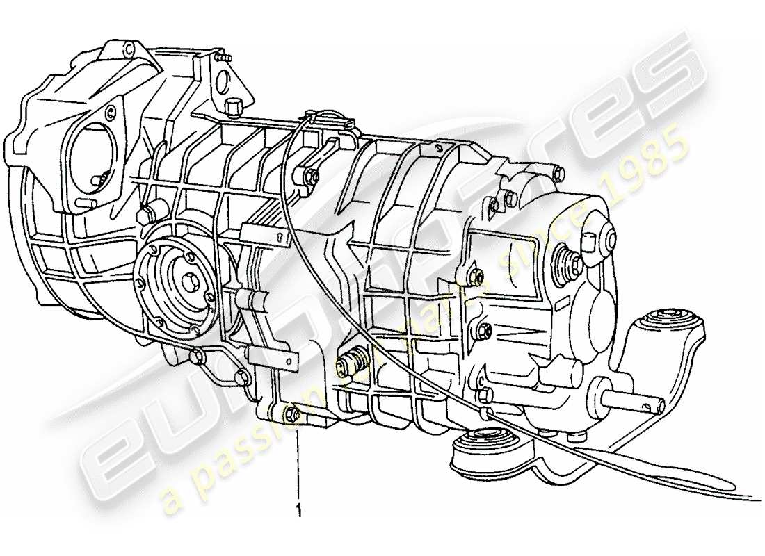 un diagramma delle parti dal catalogo delle parti porsche 1984 (refurbished and exchange catalogue)