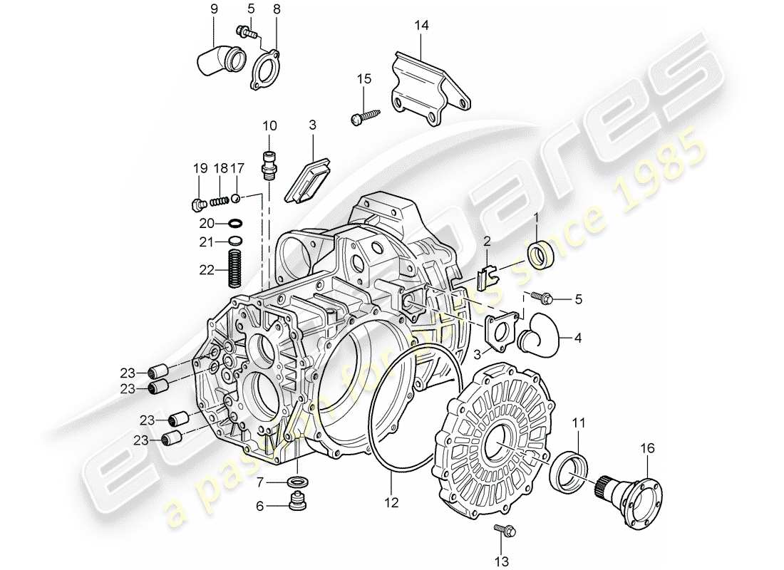 un diagramma delle parti dal catalogo delle parti porsche 2004 (996 turbo / gt2)