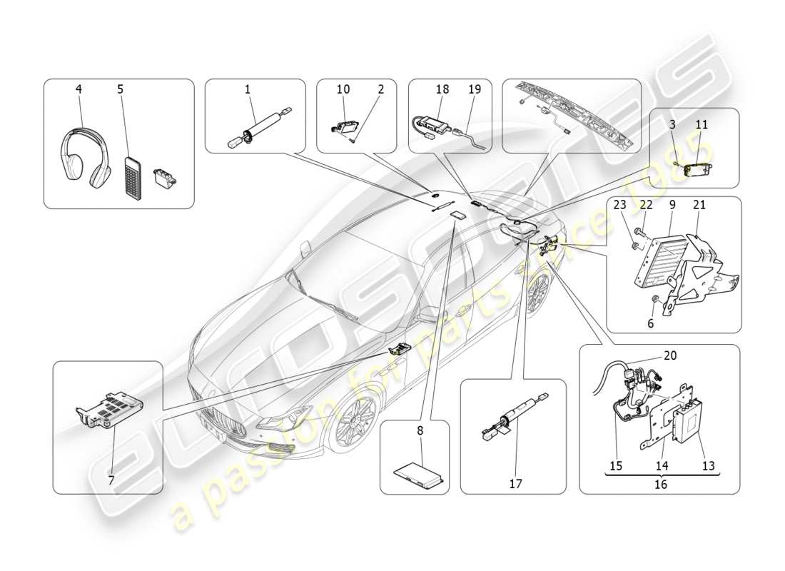 maserati qtp 3.0 bt v6 410hp (2014) diagramma delle parti del sistema it