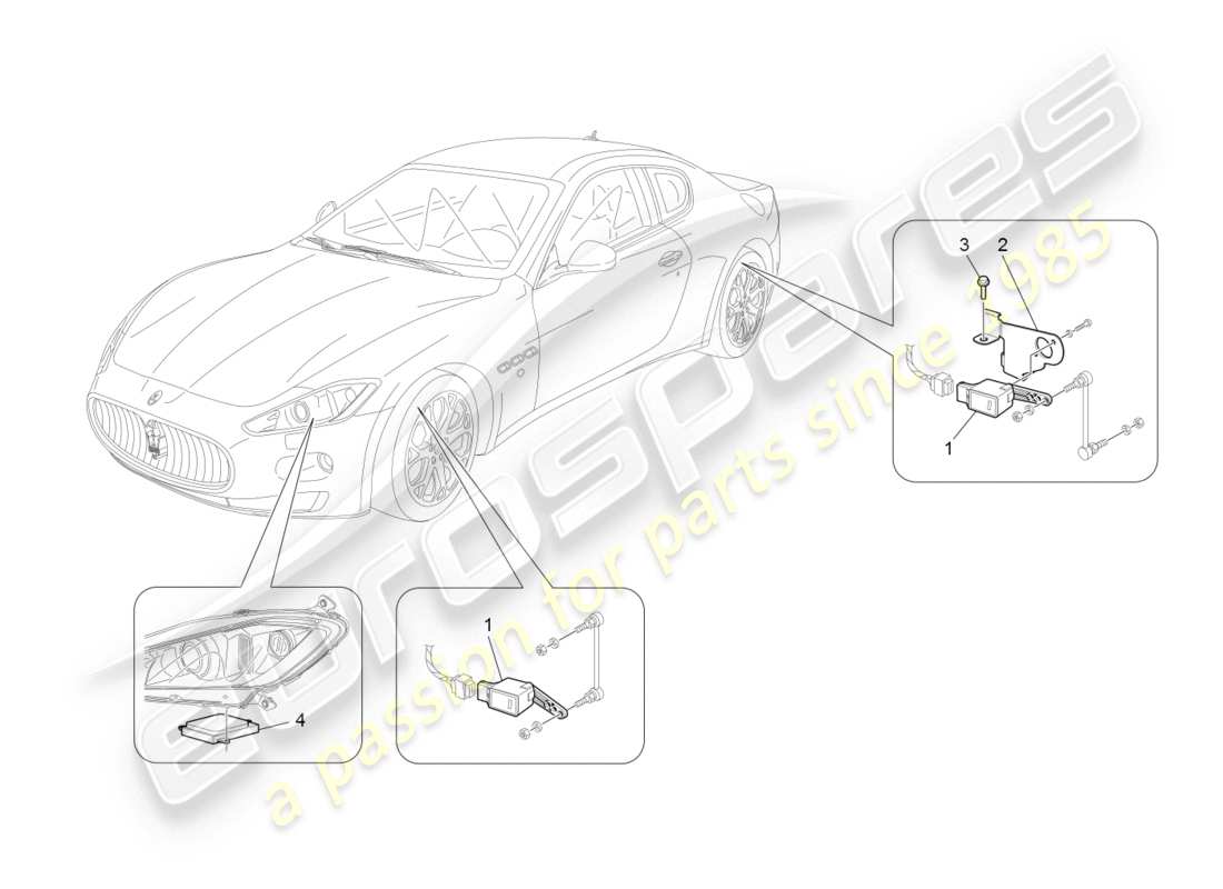 un diagramma delle parti dal catalogo delle parti maserati granturismo (2008)