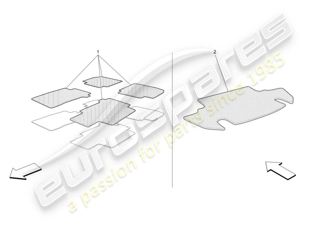 maserati granturismo (2012) norma fornita diagramma delle parti