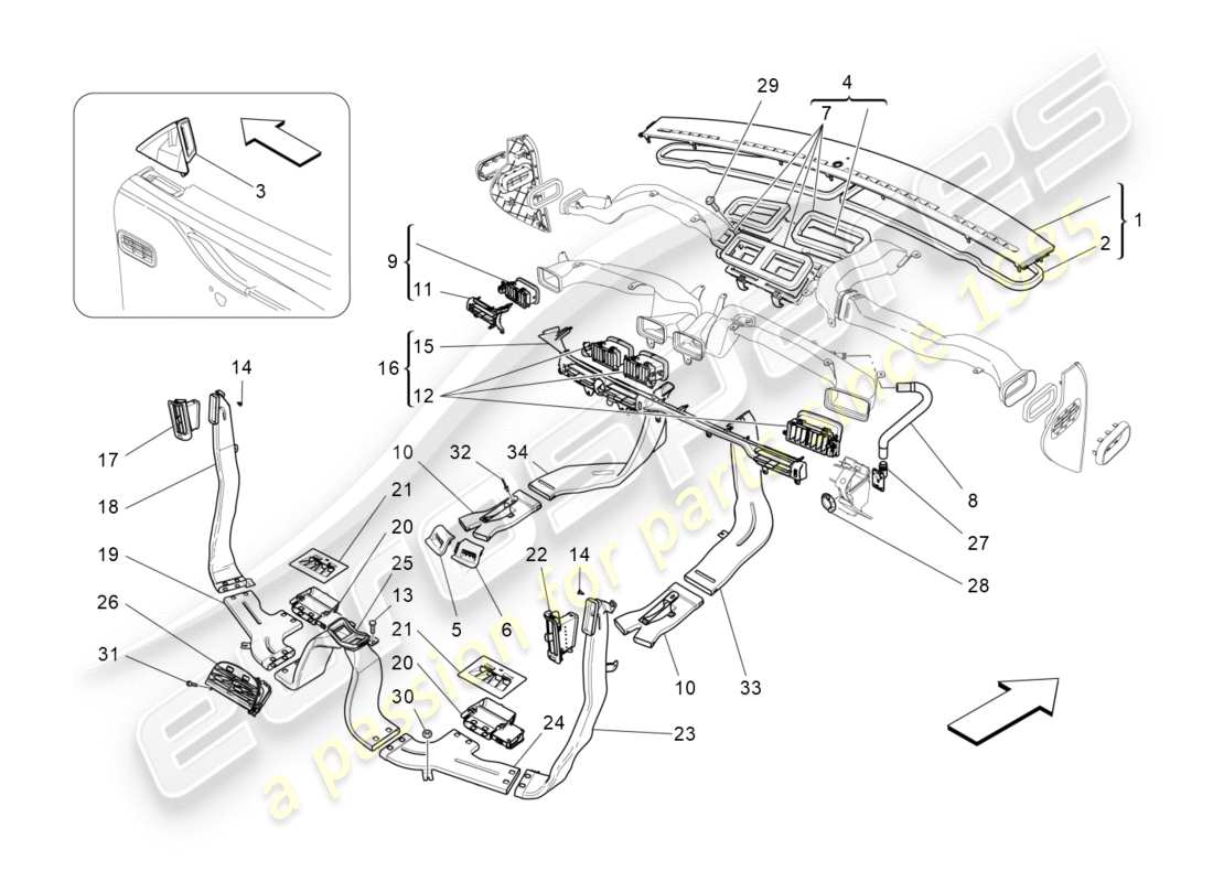 diagramma della parte contenente il codice parte 675000163