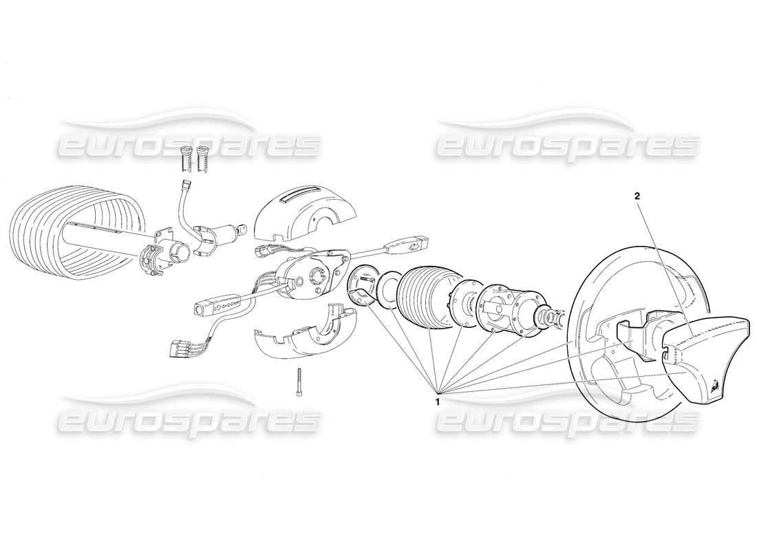 lamborghini diablo sv (1997) diagramma della parte dello sterzo