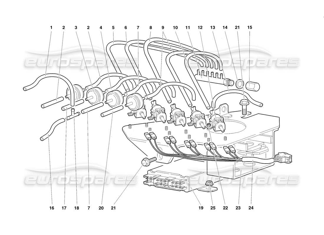 lamborghini diablo sv (1998) controllo climatico diagramma delle parti