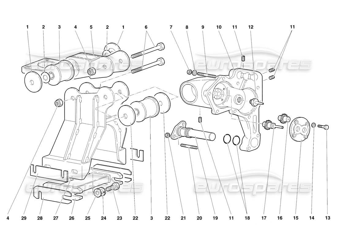 lamborghini diablo sv (1998) diagramma delle parti della pompa dell'olio del cambio