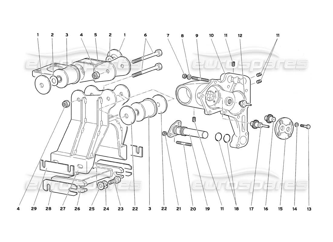 lamborghini diablo sv (1999) diagramma delle parti della pompa dell'olio del cambio