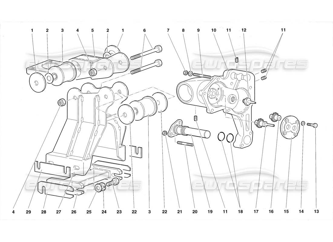 lamborghini diablo roadster (1998) pompa dell'olio del cambio diagramma delle parti