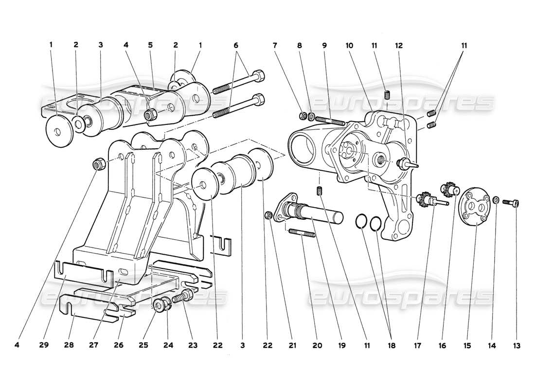 lamborghini diablo 6.0 (2001) diagramma delle parti della pompa dell'olio del cambio