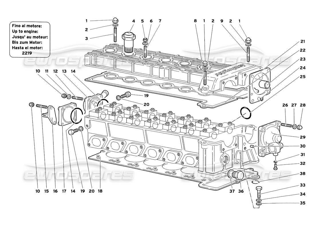 diagramma della parte contenente il codice parte 0011000987