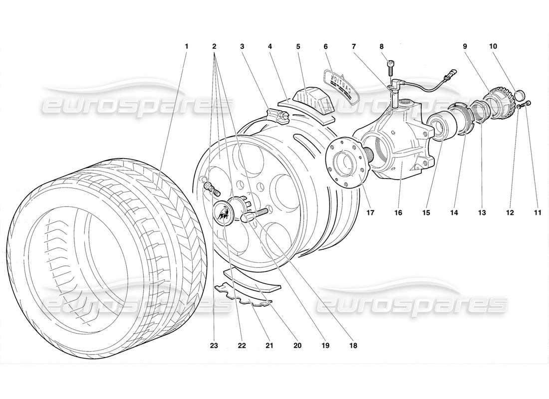 diagramma della parte contenente il codice parte 005134778