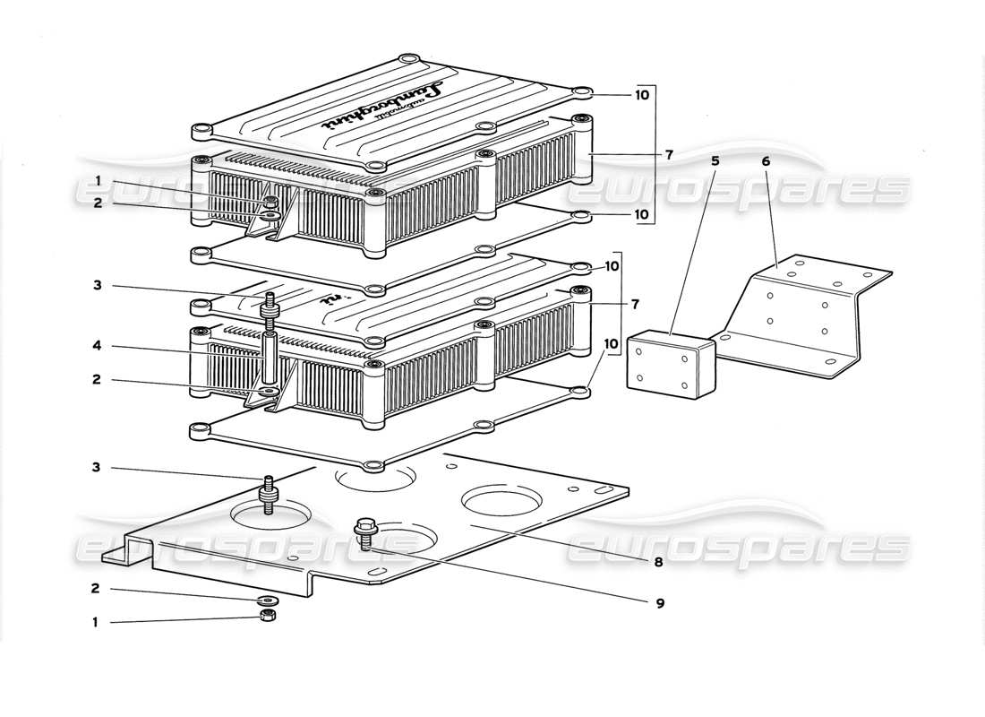 lamborghini diablo gt (1999) unità di iniezione elettronica diagramma delle parti