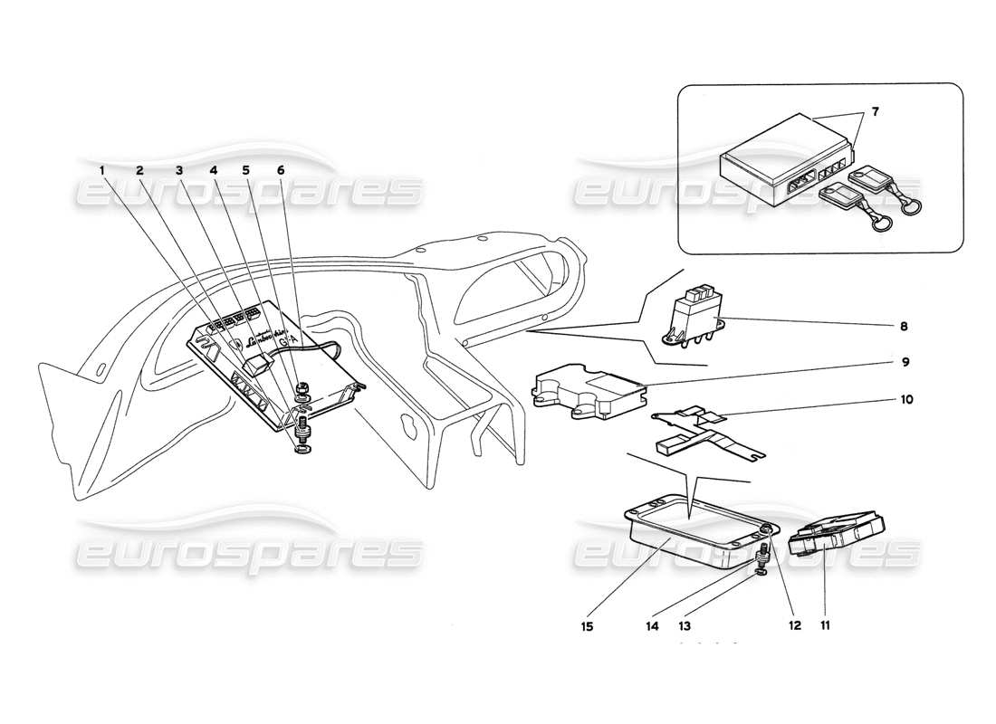 lamborghini diablo 6.0 (2001) schema delle parti dell'impianto elettrico