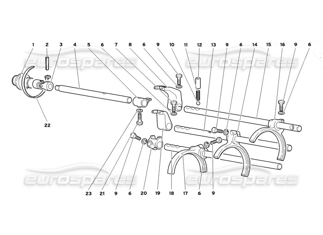 lamborghini diablo sv (1999) e forchette diagramma delle parti