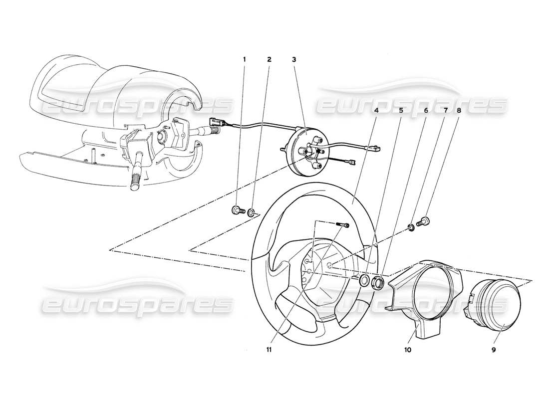 lamborghini diablo 6.0 (2001) diagramma della parte dello sterzo