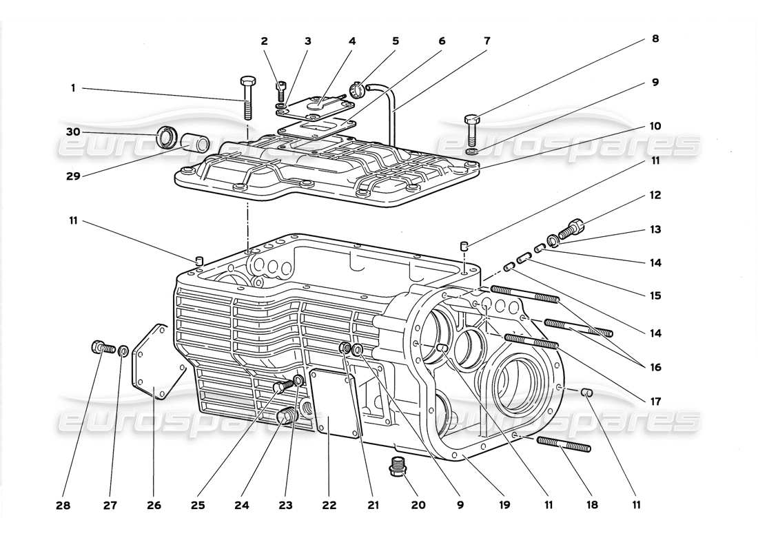 lamborghini diablo gt (1999) riduttore diagramma delle parti