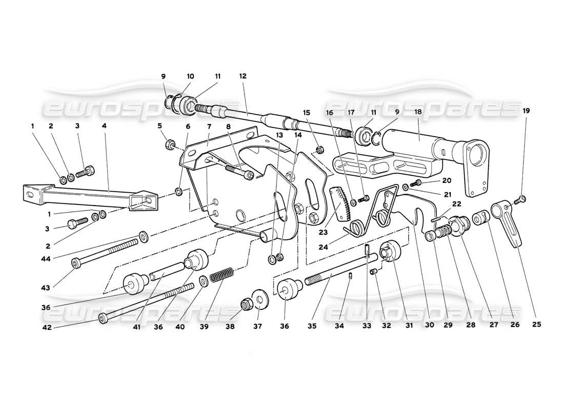 lamborghini diablo 6.0 (2001) diagramma della parte dello sterzo