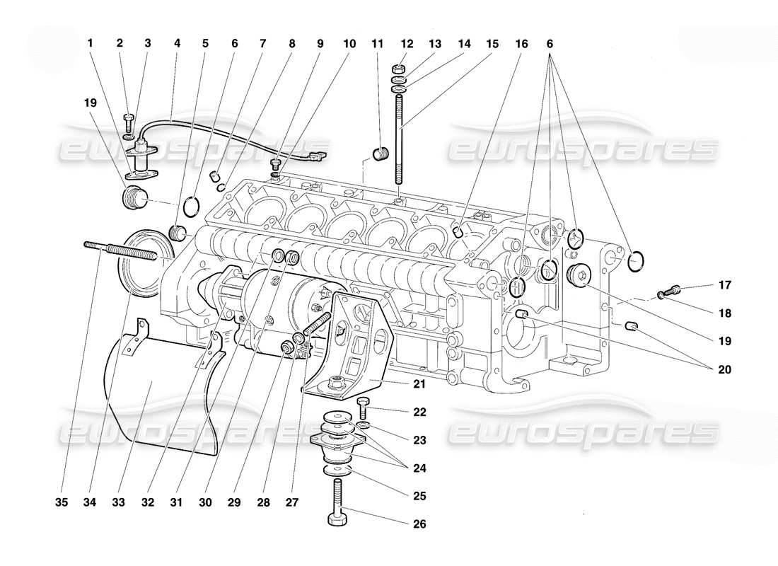 lamborghini diablo se30 (1995) schema della parte del basamento