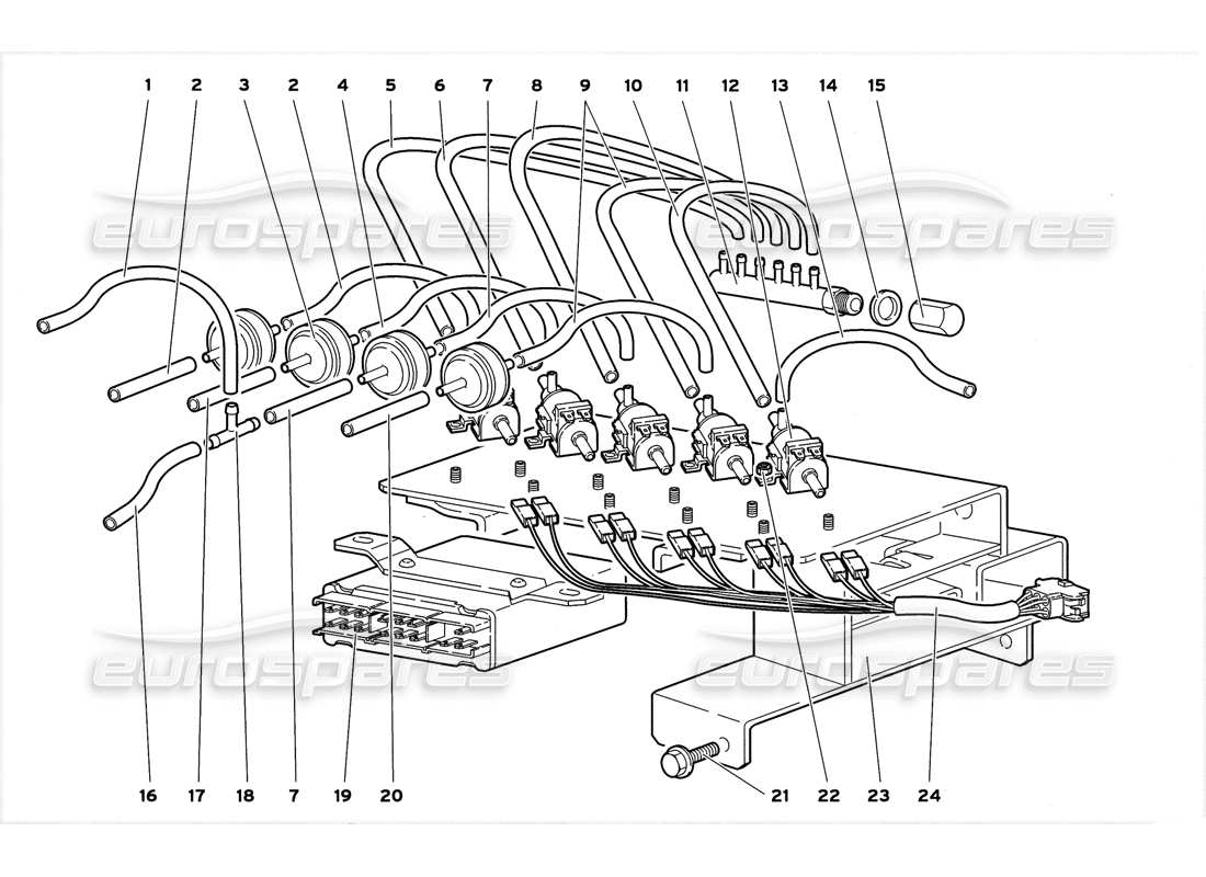 lamborghini diablo gt (1999) controllo climatico diagramma delle parti