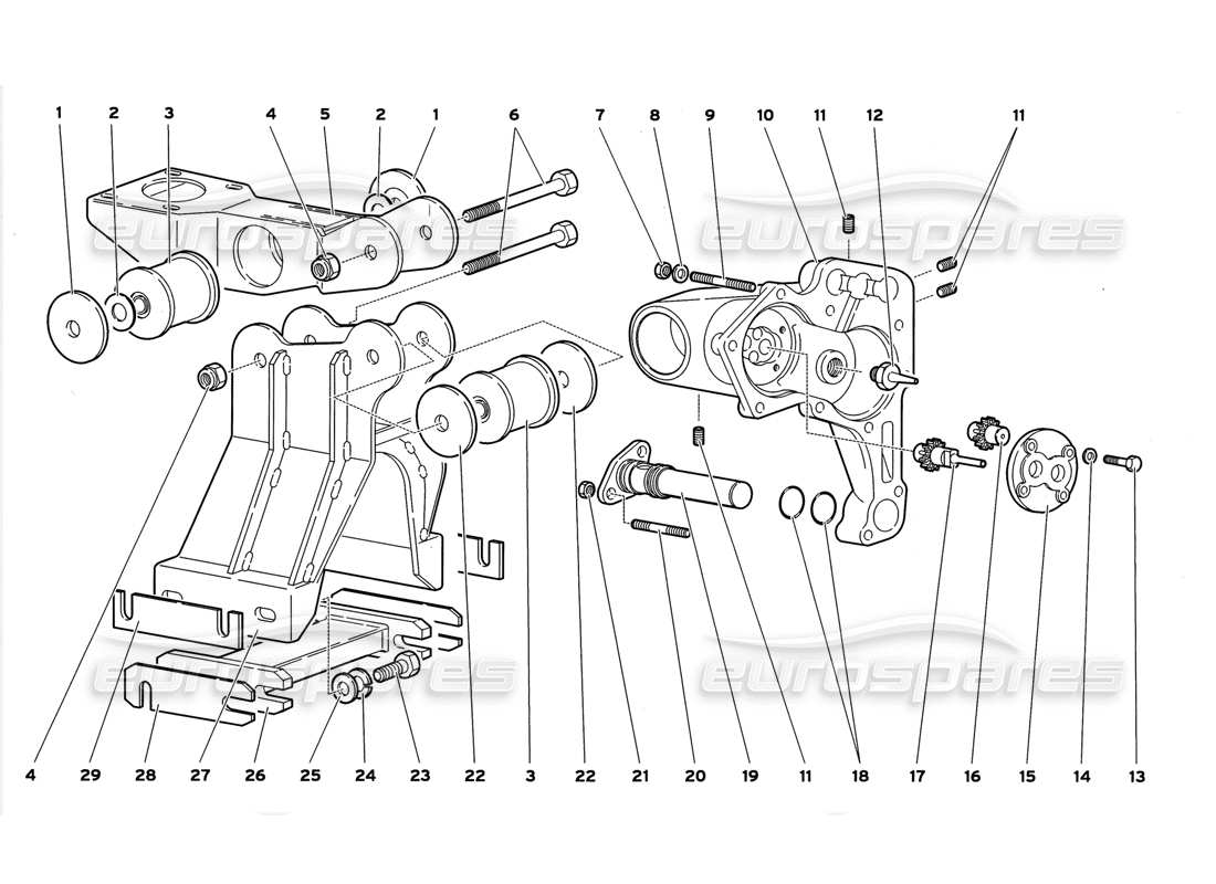 lamborghini diablo gt (1999) pompa dell'olio del cambio diagramma delle parti