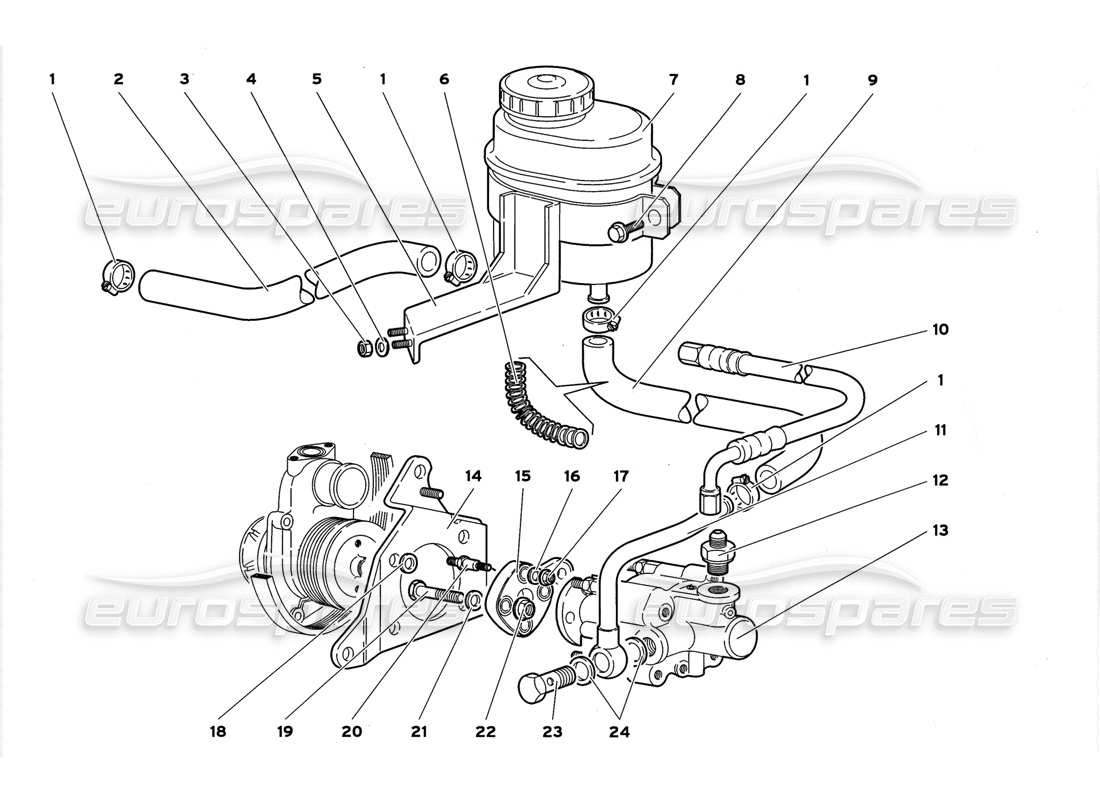 lamborghini diablo gt (1999) timone diagramma delle parti