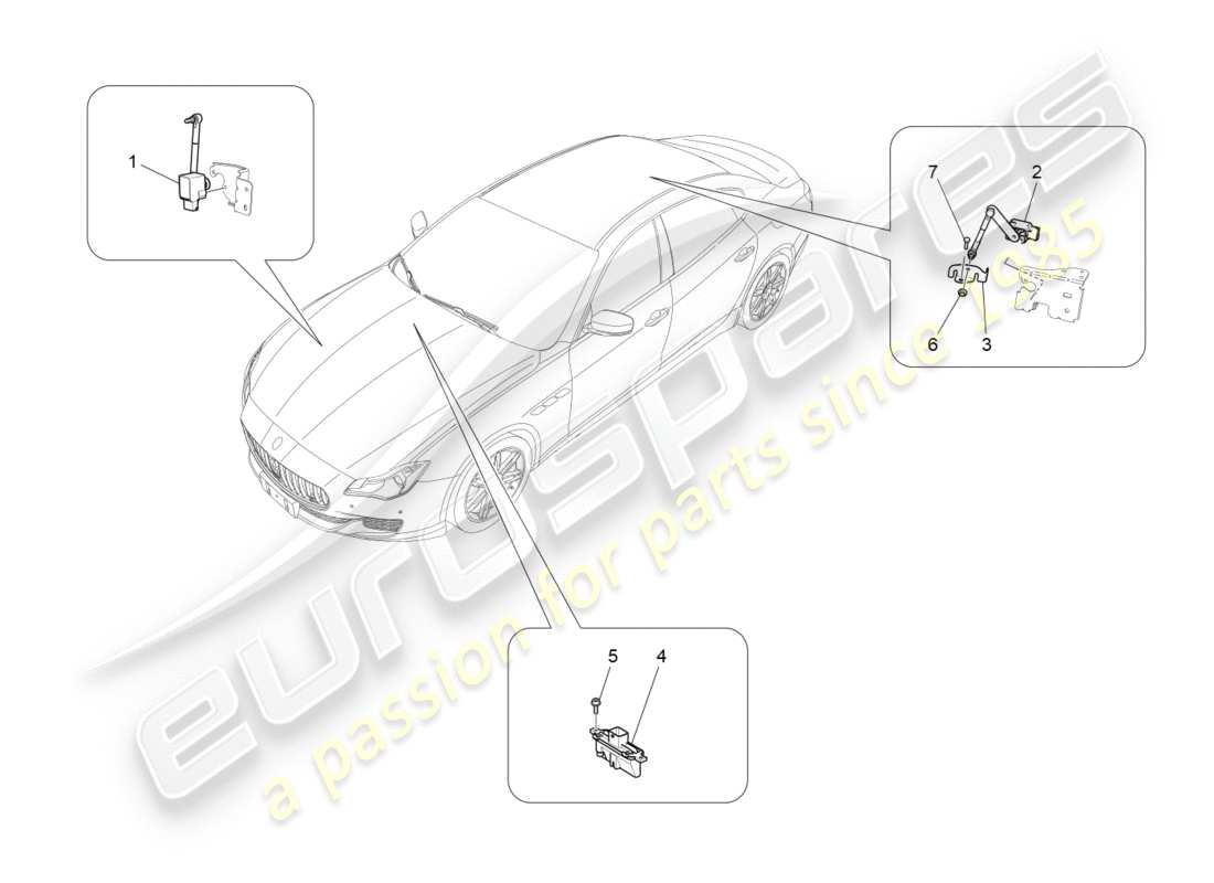 maserati qtp 3.0 tds v6 275hp (2015) diagramma delle parti di controllo del sistema di illuminazione