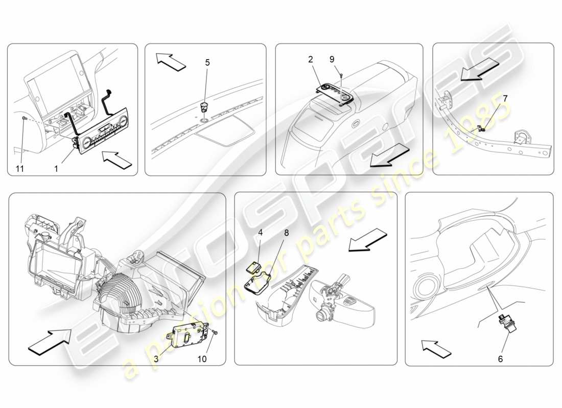 maserati qtp 3.0 tds v6 275hp (2015) unità a/c: schema delle parti controllo elettronico