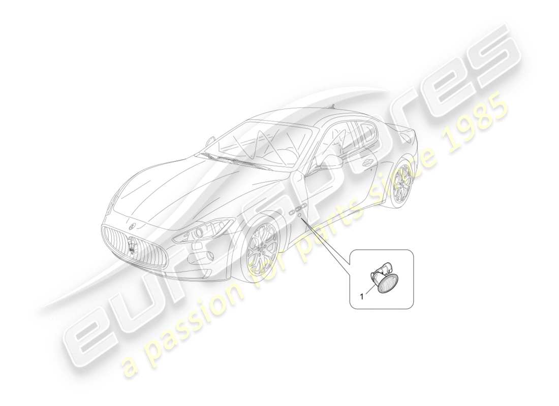 maserati granturismo (2008) gruppi ottici laterali diagramma delle parti