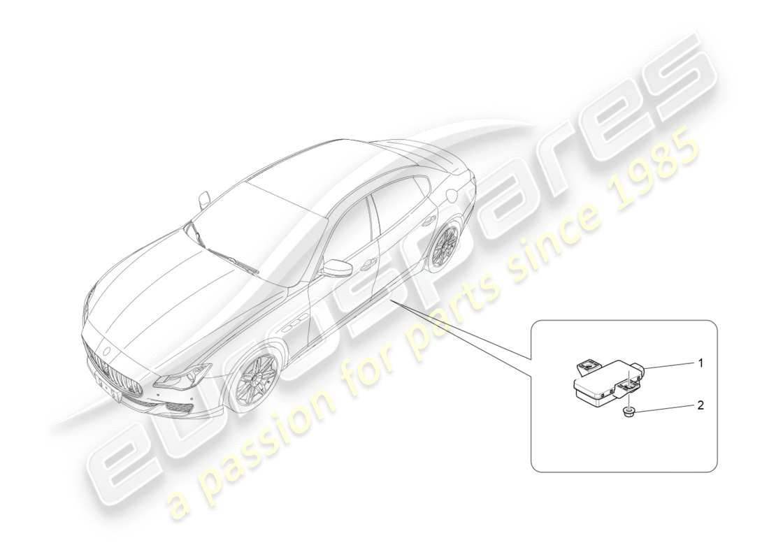 maserati qtp 3.0 bt v6 410hp (2014) sistema di monitoraggio della pressione dei pneumatici diagramma delle parti