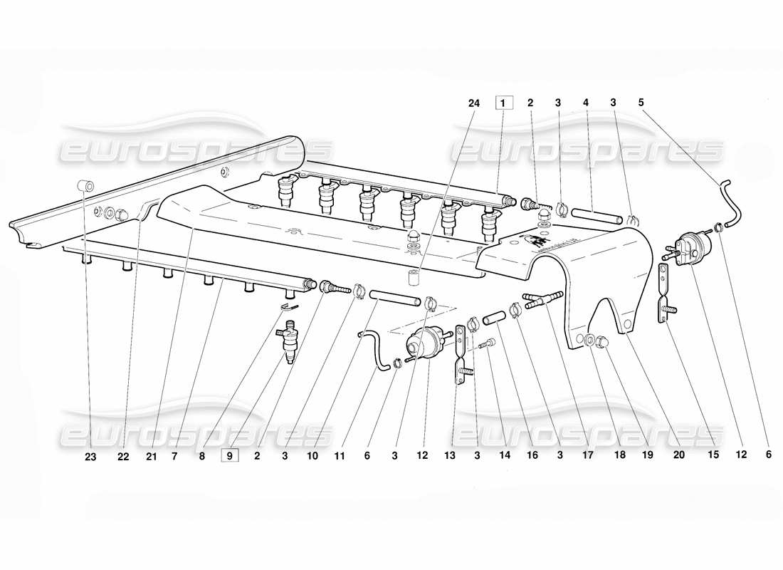 lamborghini diablo (1991) sistema di alimentazione (valido per la versione di giugno 1992) diagramma delle parti