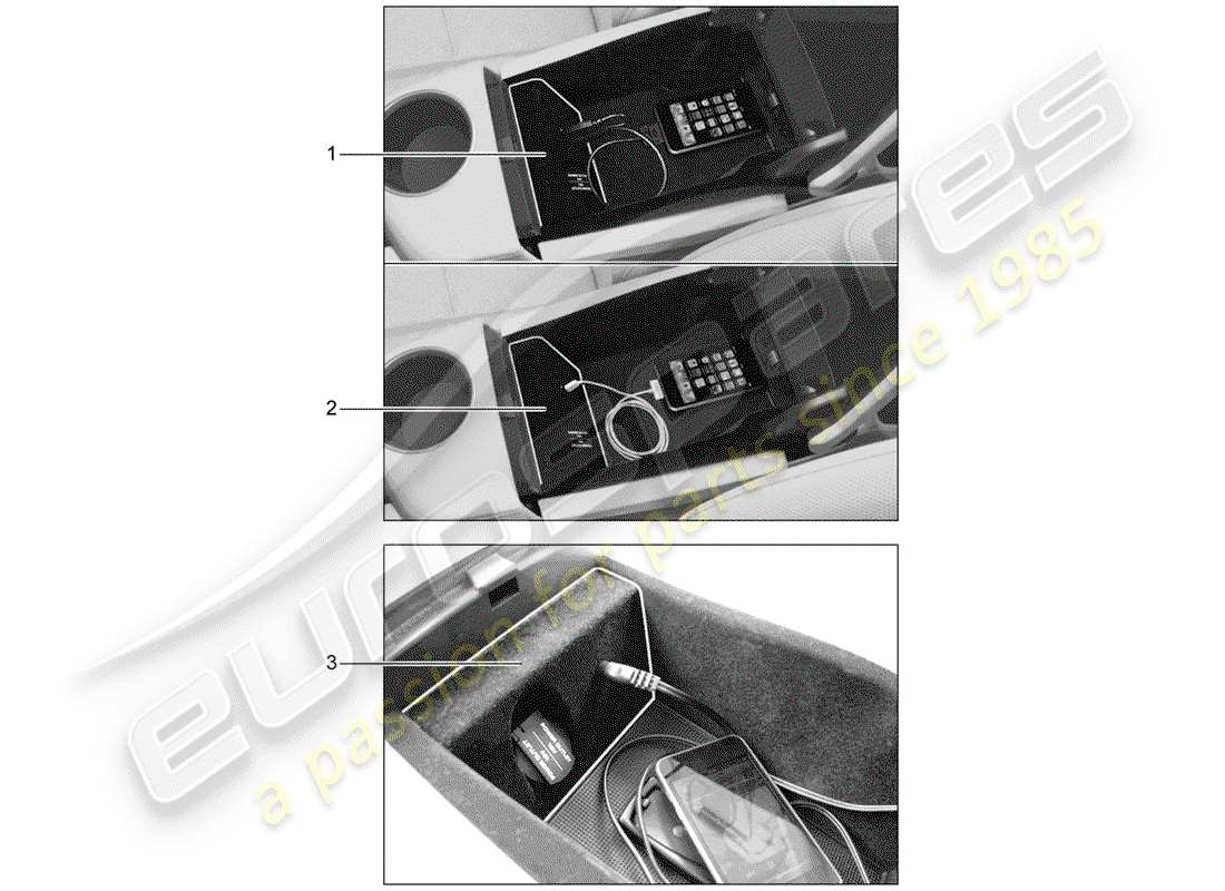 porsche 2016 (tequipment panamera) interfaccia multimediale diagramma delle parti