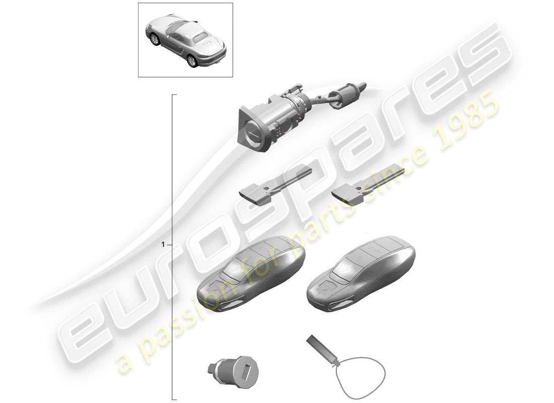 porsche 2020 (718 boxster) kit di riparazione diagramma delle parti