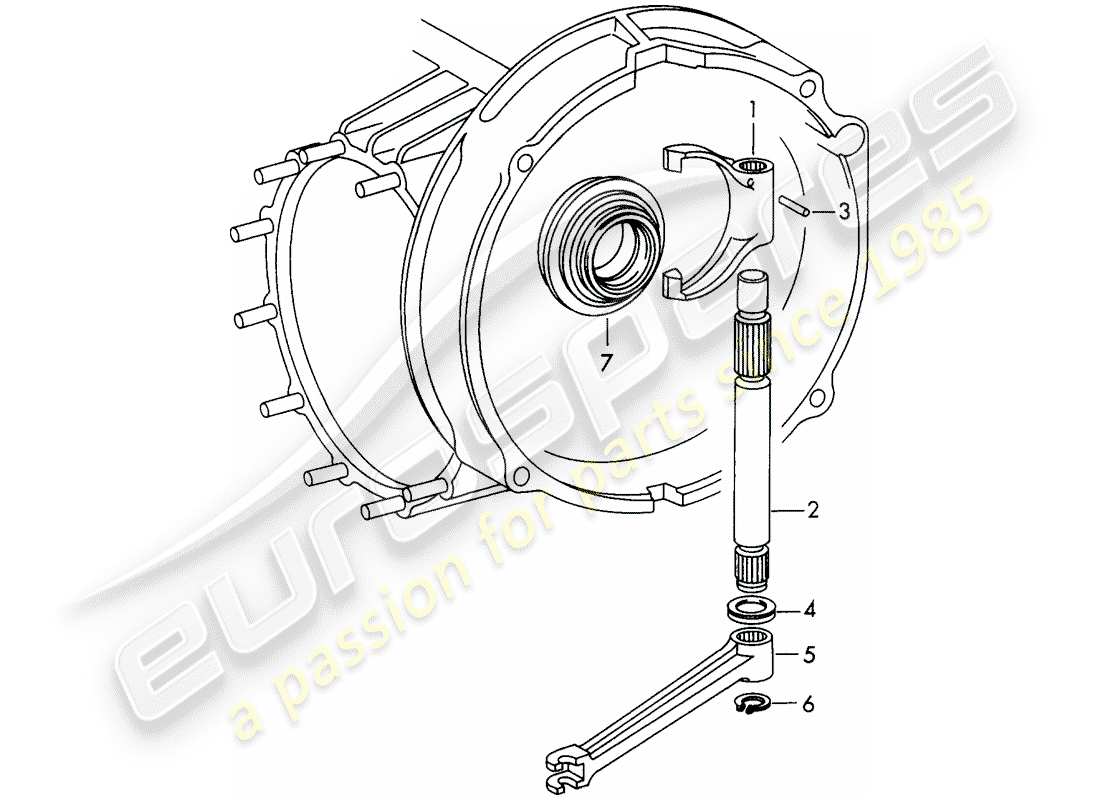 porsche 1972 (911) frizione versione - d - mj 1972>> diagramma delle parti