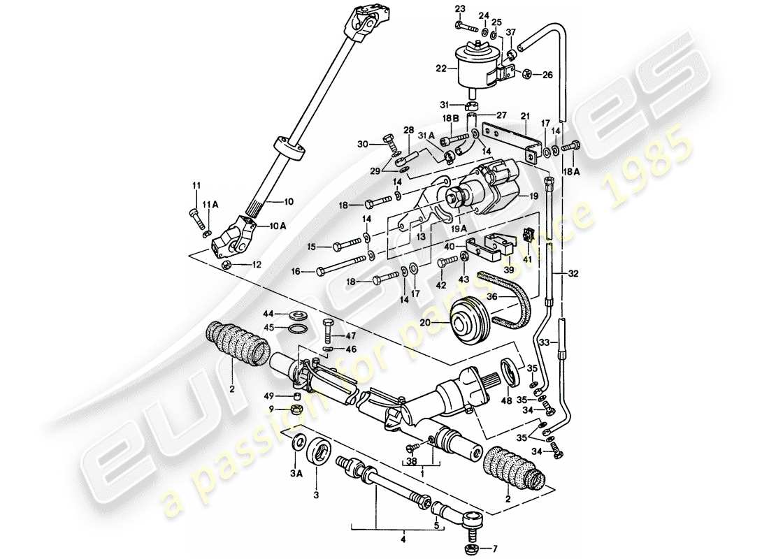 porsche 1981 (928) sterzo - tirante - vedi informazioni tecniche - nr-4/20 schema delle parti