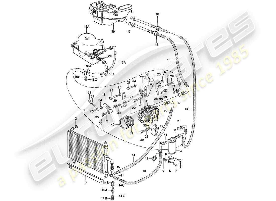 porsche 1979 (924) condizionatore d'aria - d - mj 1979>> - mj 1979 diagramma delle parti