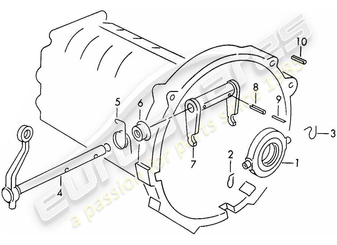 porsche 1954 (356/356a) rilascio della frizione - g >> 25 000 schema delle parti