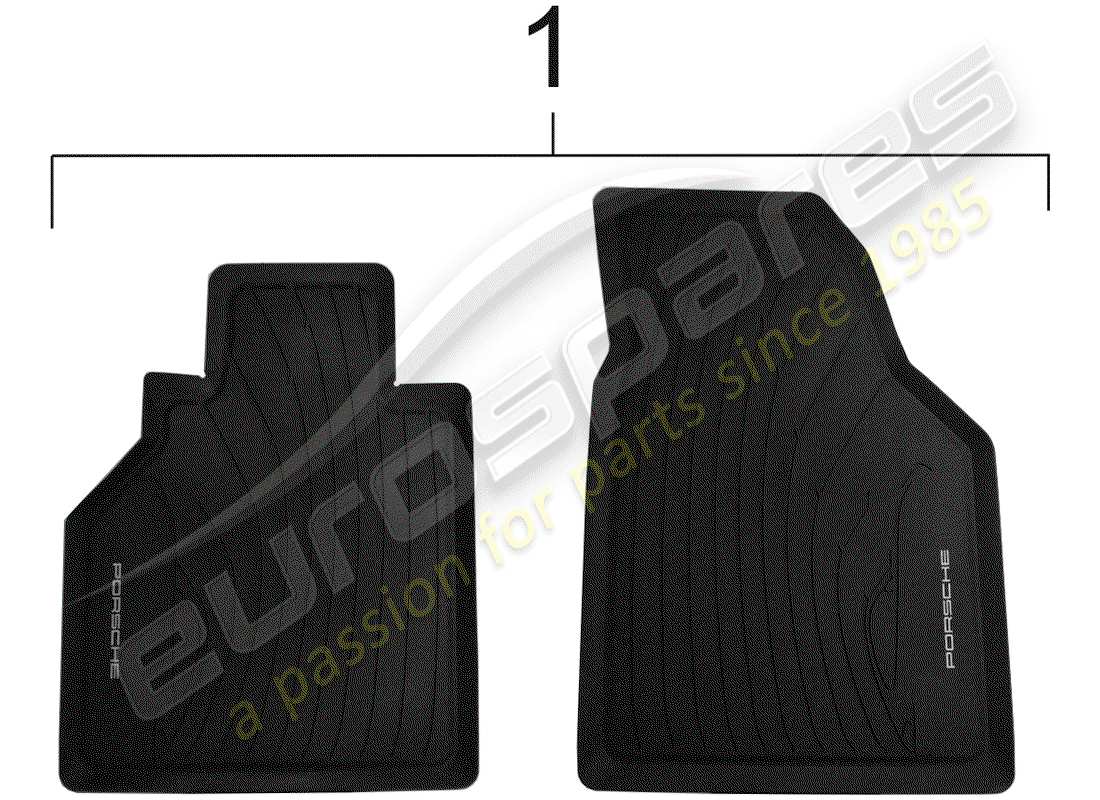 porsche 2001 (986 boxster) tappetino - rivestimento vano bagagli schema delle parti