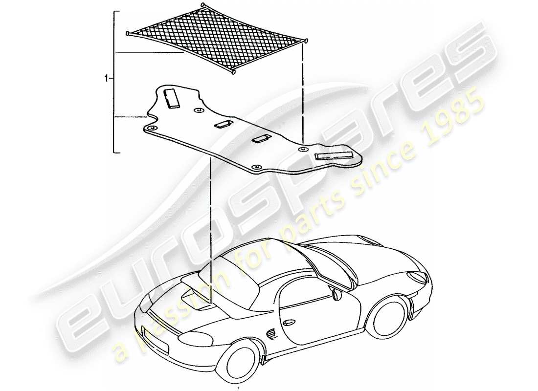 porsche 2002 (tequipment) rete di carico diagramma delle parti