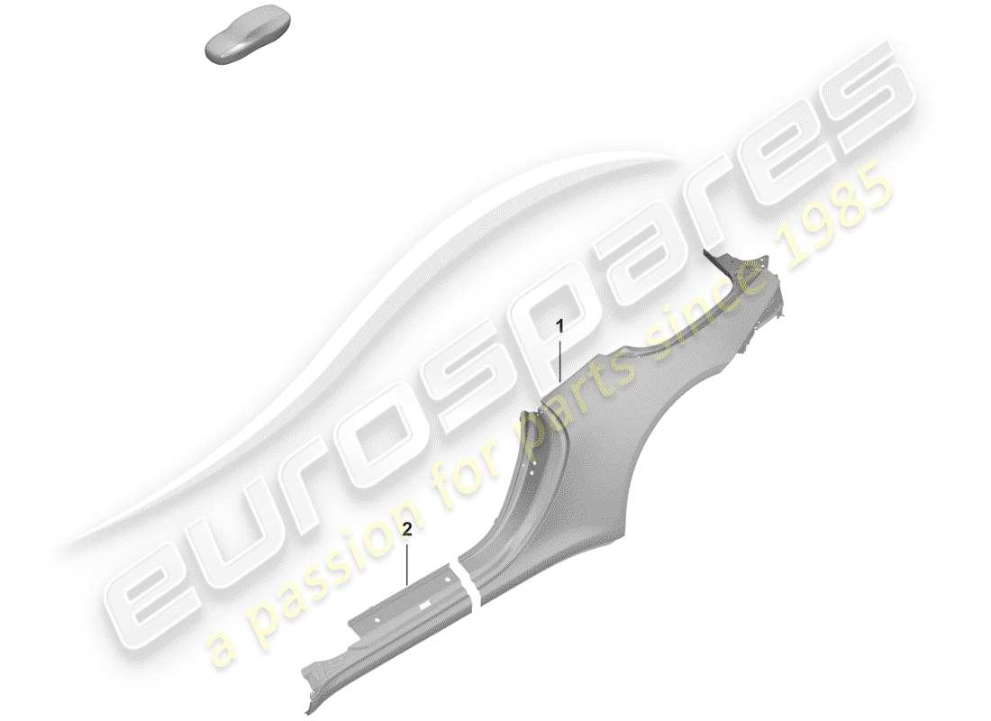 porsche 2019 (992-1) pannello laterale schema delle parti