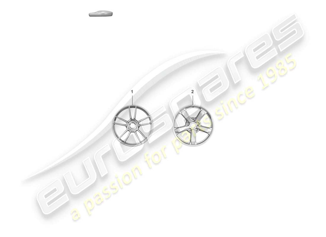 porsche 2019 (992-1) cerchio in lega gts diagramma delle parti