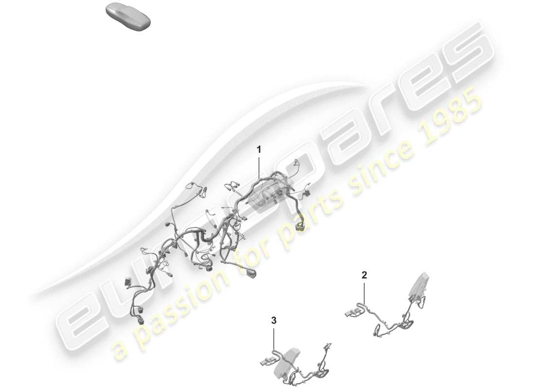 porsche 2019 (992-1) diagramma delle parti del cablaggio