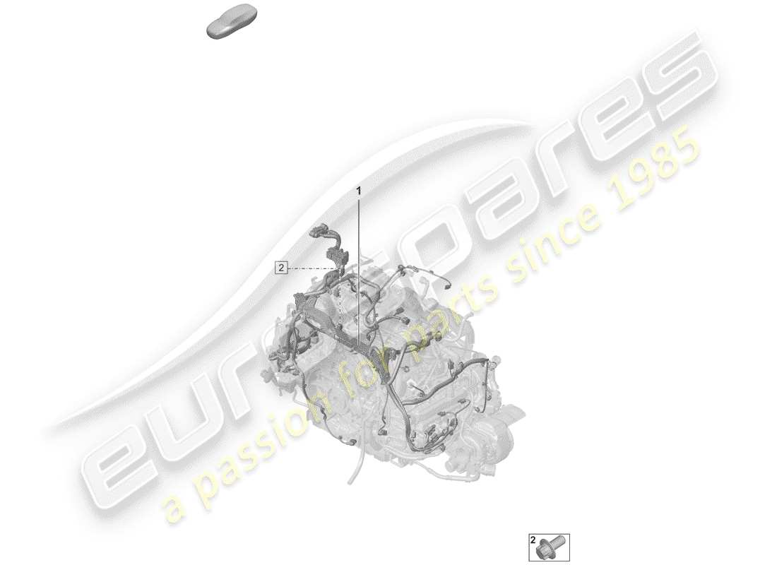 porsche 2020 (992-1) imbracatura diagramma delle parti